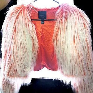 Orange Fur Coat w/ White Tips
